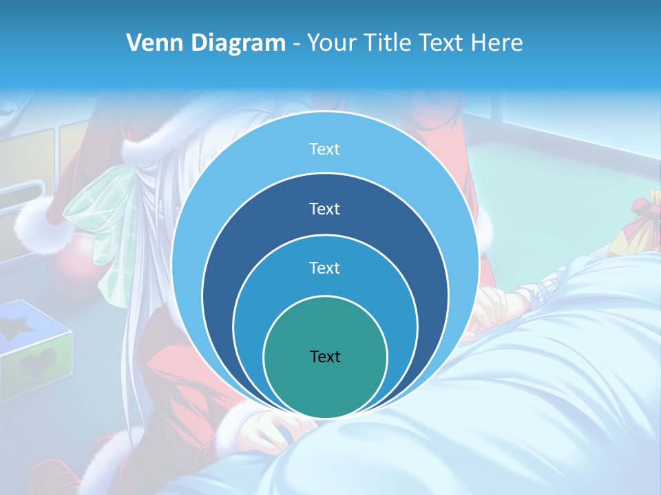 A Woman In A Santa Hat Laying In Bed PowerPoint Template