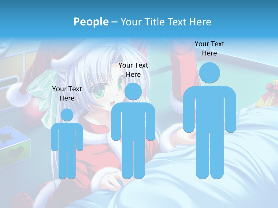 A Woman In A Santa Hat Laying In Bed PowerPoint Template