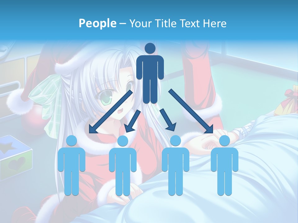 A Woman In A Santa Hat Laying In Bed PowerPoint Template