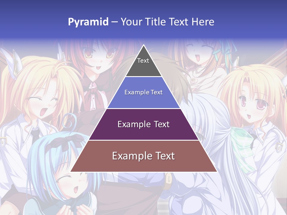 A Group Of Anime Girls Standing Next To Each Other PowerPoint Template