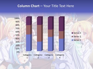 A Group Of Anime Girls Standing Next To Each Other PowerPoint Template