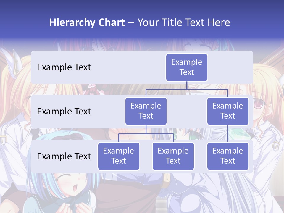 A Group Of Anime Girls Standing Next To Each Other PowerPoint Template