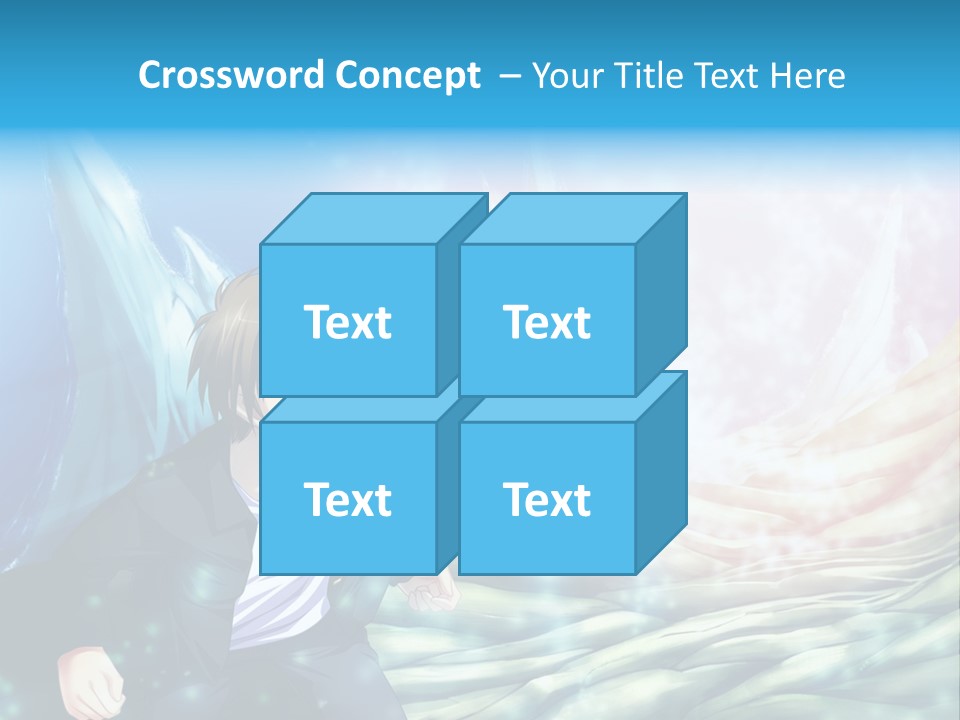 A Man In A Suit Is Standing In Front Of A Blue Background PowerPoint Template