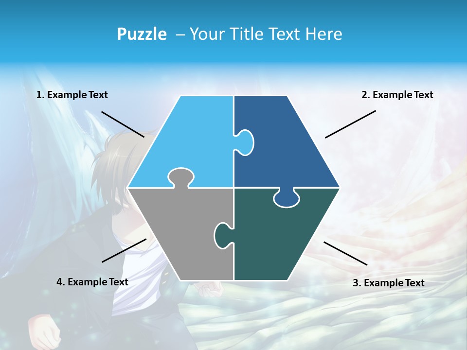 A Man In A Suit Is Standing In Front Of A Blue Background PowerPoint Template