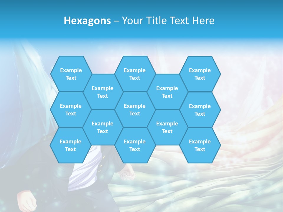 A Man In A Suit Is Standing In Front Of A Blue Background PowerPoint Template