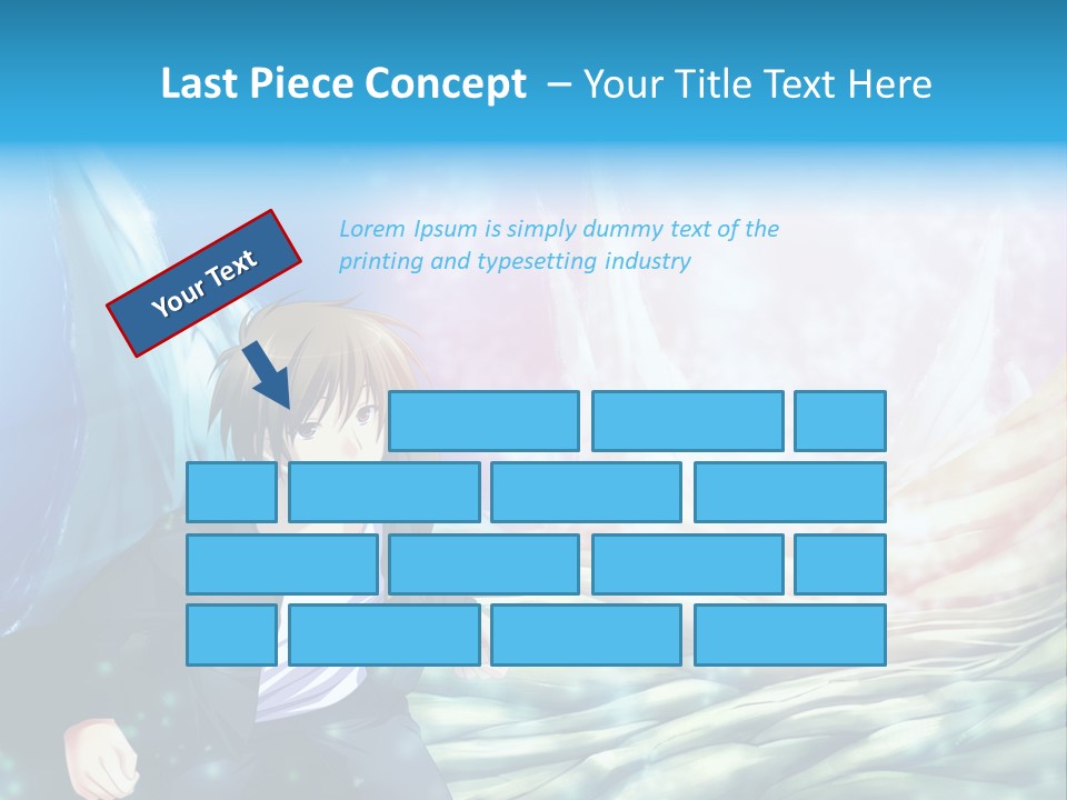 A Man In A Suit Is Standing In Front Of A Blue Background PowerPoint Template