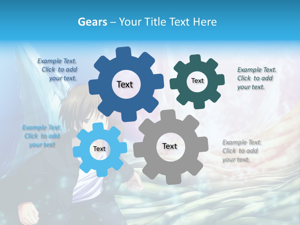 A Man In A Suit Is Standing In Front Of A Blue Background PowerPoint Template