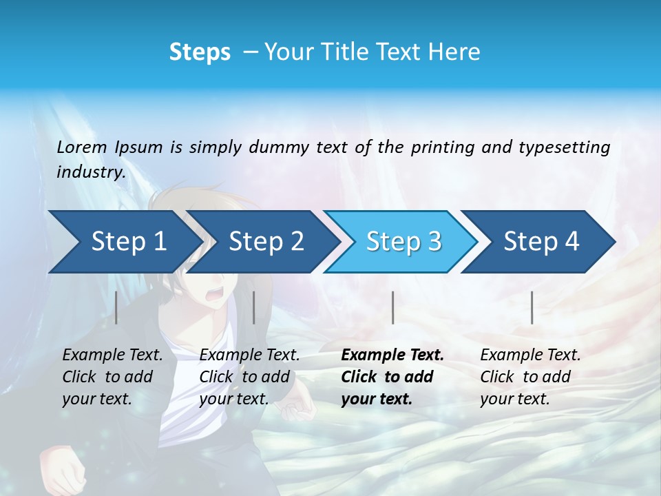 A Man In A Suit Is Standing In Front Of A Blue Background PowerPoint Template