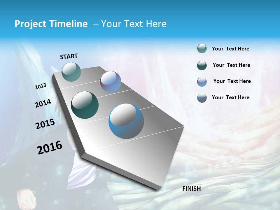 A Man In A Suit Is Standing In Front Of A Blue Background PowerPoint Template