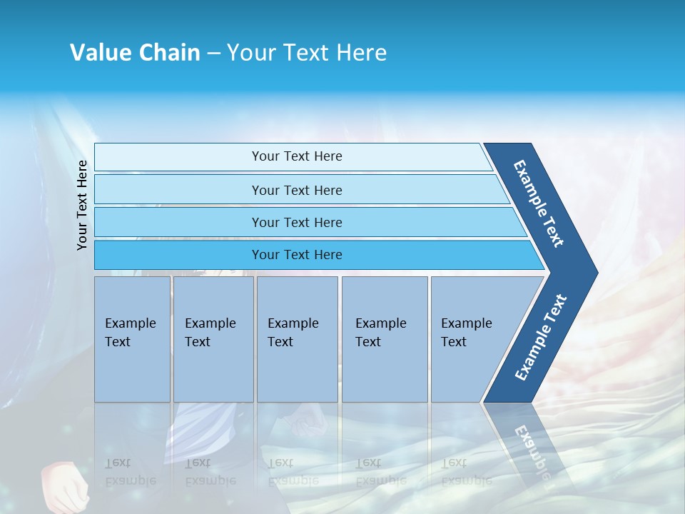 A Man In A Suit Is Standing In Front Of A Blue Background PowerPoint Template