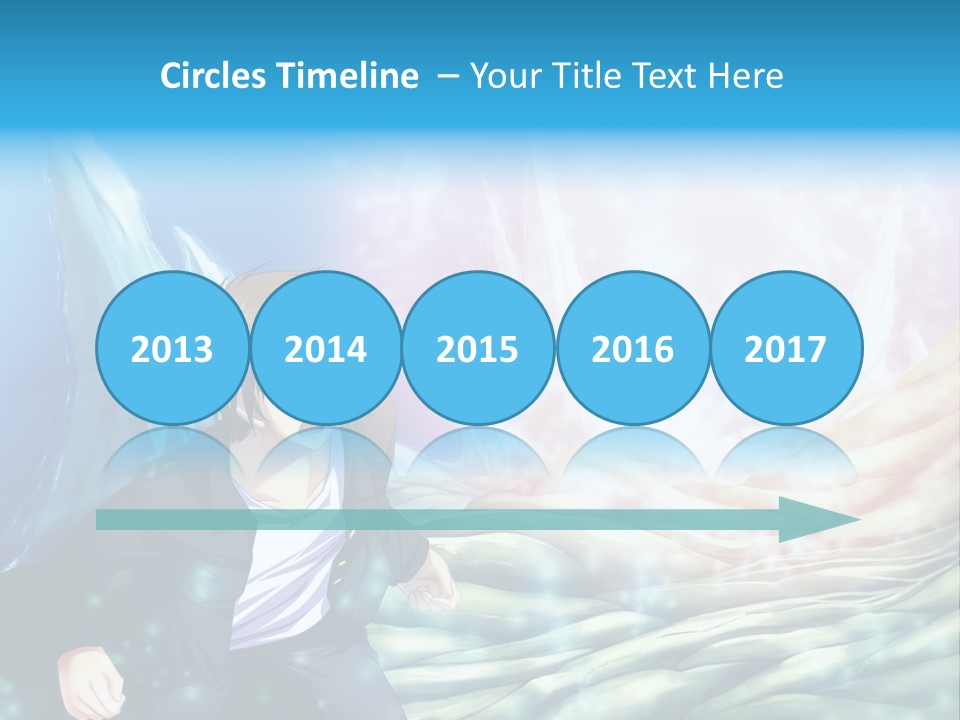 A Man In A Suit Is Standing In Front Of A Blue Background PowerPoint Template