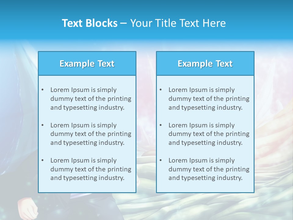 A Man In A Suit Is Standing In Front Of A Blue Background PowerPoint Template