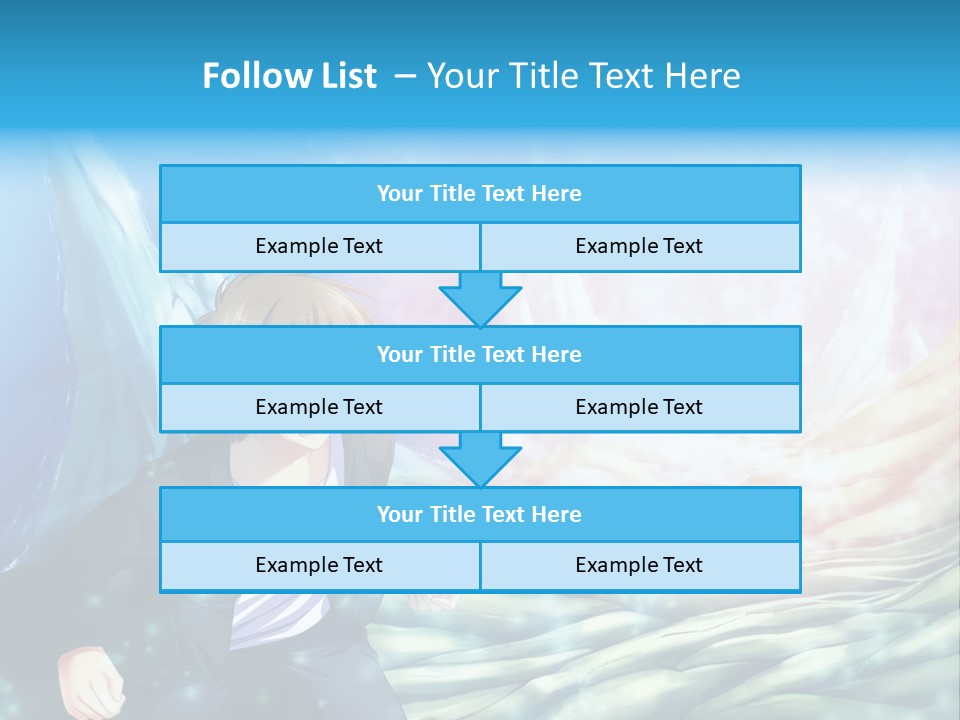 A Man In A Suit Is Standing In Front Of A Blue Background PowerPoint Template