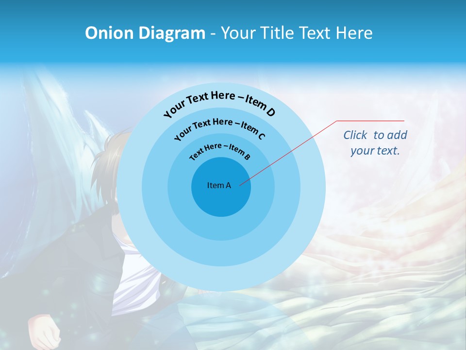 A Man In A Suit Is Standing In Front Of A Blue Background PowerPoint Template