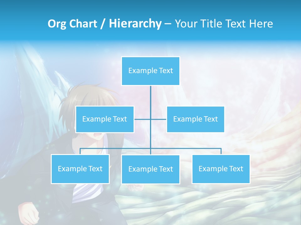 A Man In A Suit Is Standing In Front Of A Blue Background PowerPoint Template