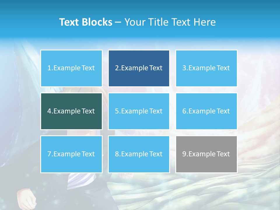 A Man In A Suit Is Standing In Front Of A Blue Background PowerPoint Template