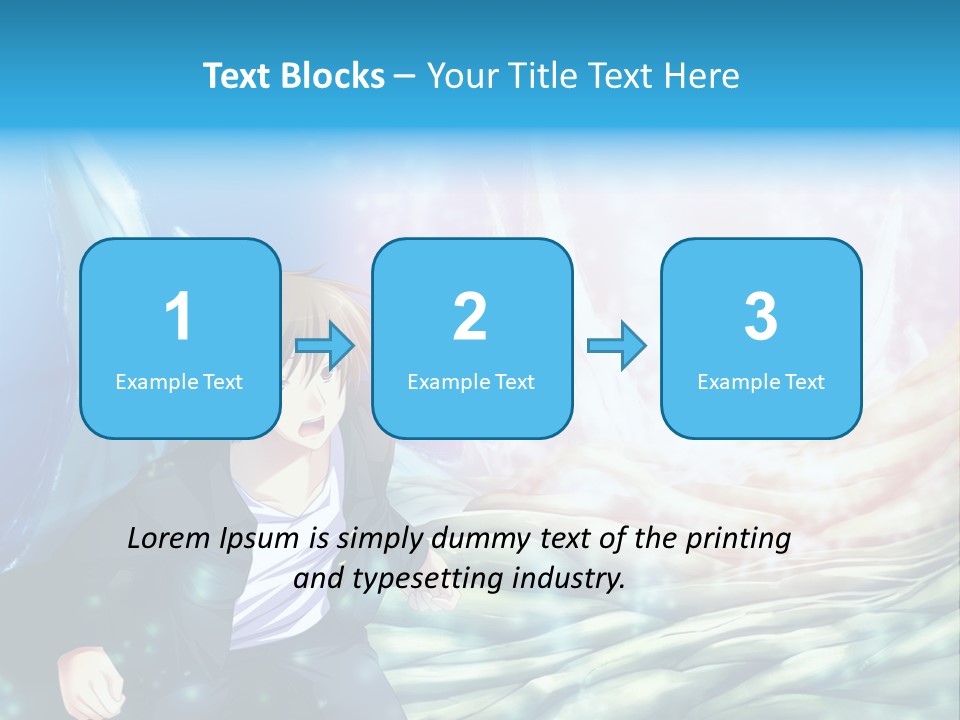 A Man In A Suit Is Standing In Front Of A Blue Background PowerPoint Template