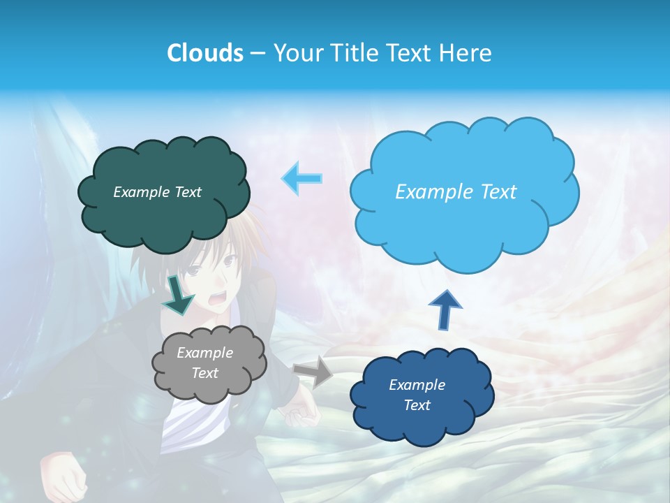 A Man In A Suit Is Standing In Front Of A Blue Background PowerPoint Template