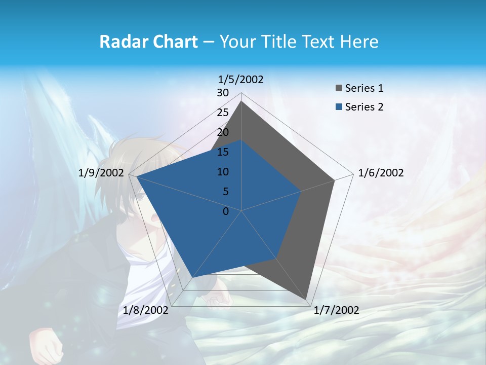 A Man In A Suit Is Standing In Front Of A Blue Background PowerPoint Template