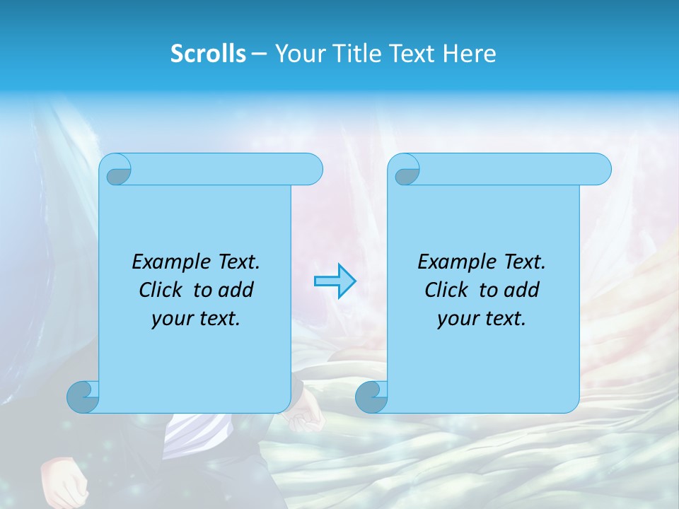A Man In A Suit Is Standing In Front Of A Blue Background PowerPoint Template