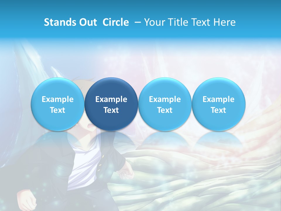 A Man In A Suit Is Standing In Front Of A Blue Background PowerPoint Template