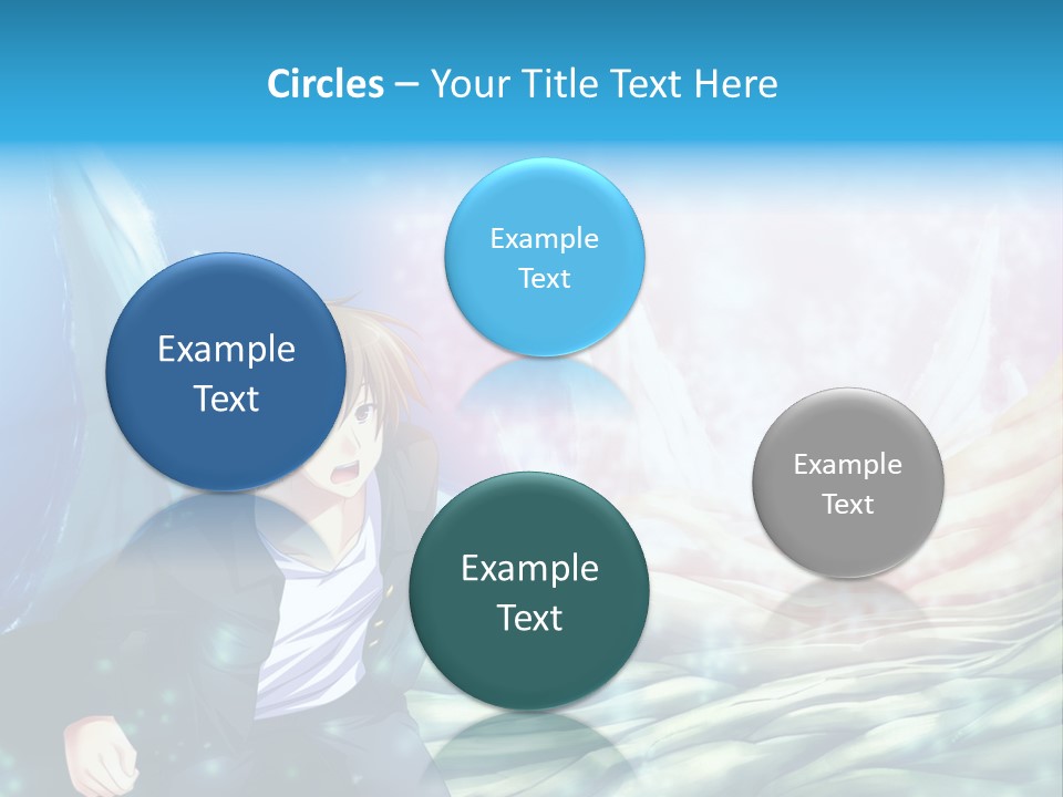 A Man In A Suit Is Standing In Front Of A Blue Background PowerPoint Template