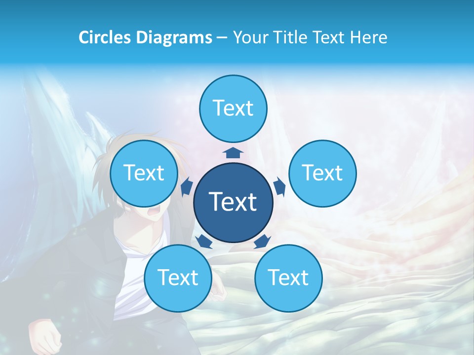 A Man In A Suit Is Standing In Front Of A Blue Background PowerPoint Template