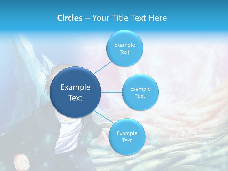 A Man In A Suit Is Standing In Front Of A Blue Background PowerPoint Template