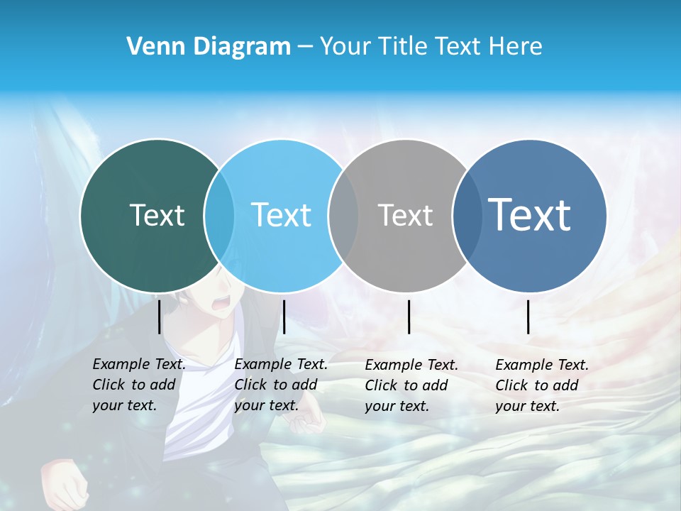 A Man In A Suit Is Standing In Front Of A Blue Background PowerPoint Template