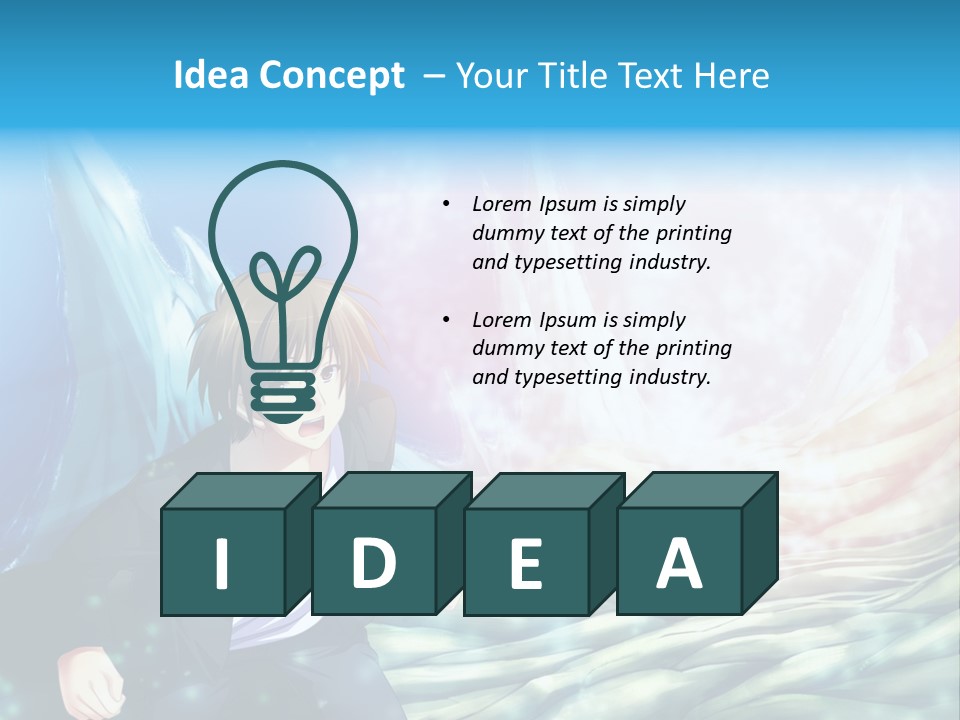 A Man In A Suit Is Standing In Front Of A Blue Background PowerPoint Template