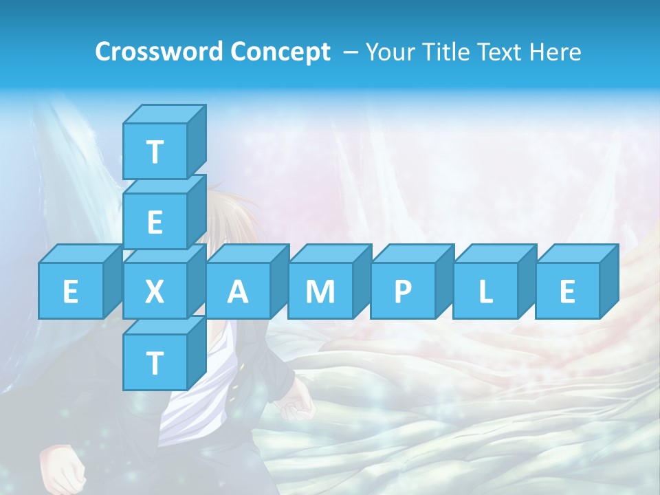 A Man In A Suit Is Standing In Front Of A Blue Background PowerPoint Template