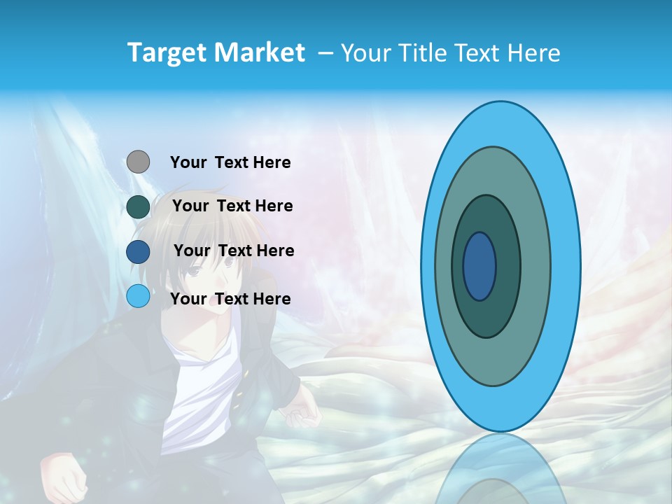 A Man In A Suit Is Standing In Front Of A Blue Background PowerPoint Template