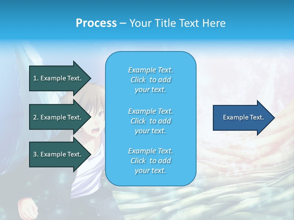 A Man In A Suit Is Standing In Front Of A Blue Background PowerPoint Template