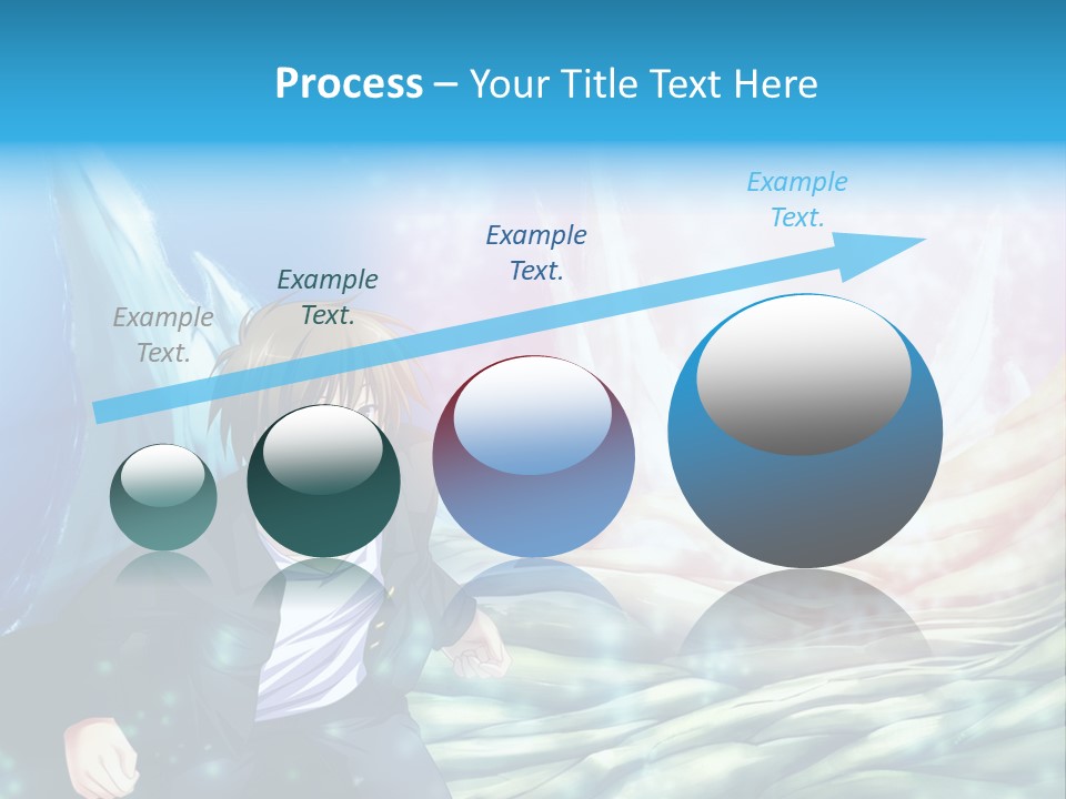 A Man In A Suit Is Standing In Front Of A Blue Background PowerPoint Template