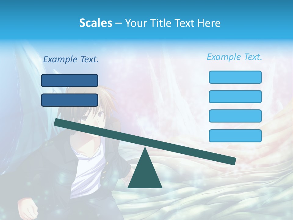 A Man In A Suit Is Standing In Front Of A Blue Background PowerPoint Template