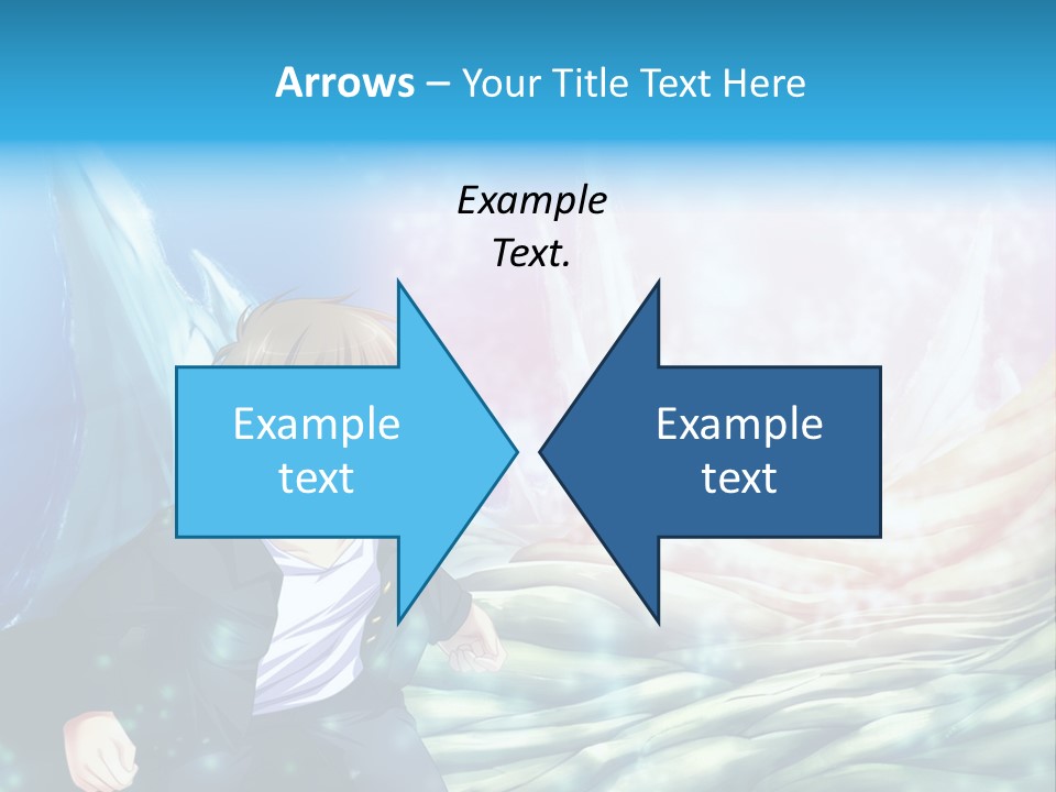 A Man In A Suit Is Standing In Front Of A Blue Background PowerPoint Template