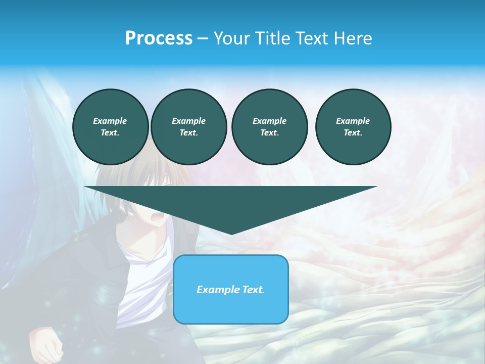 A Man In A Suit Is Standing In Front Of A Blue Background PowerPoint Template