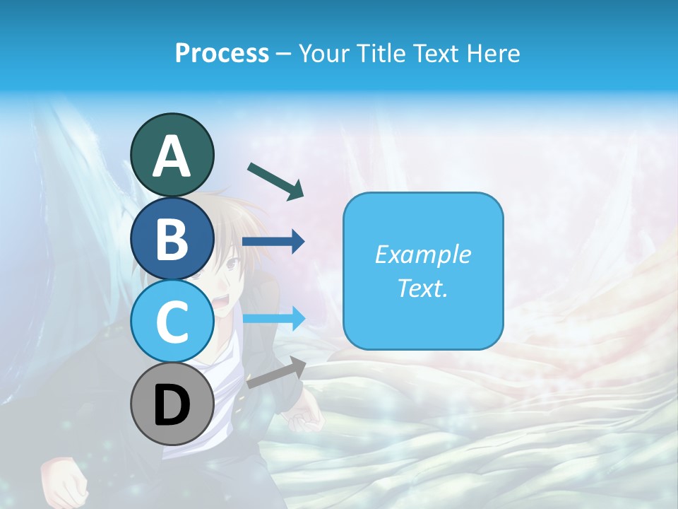 A Man In A Suit Is Standing In Front Of A Blue Background PowerPoint Template