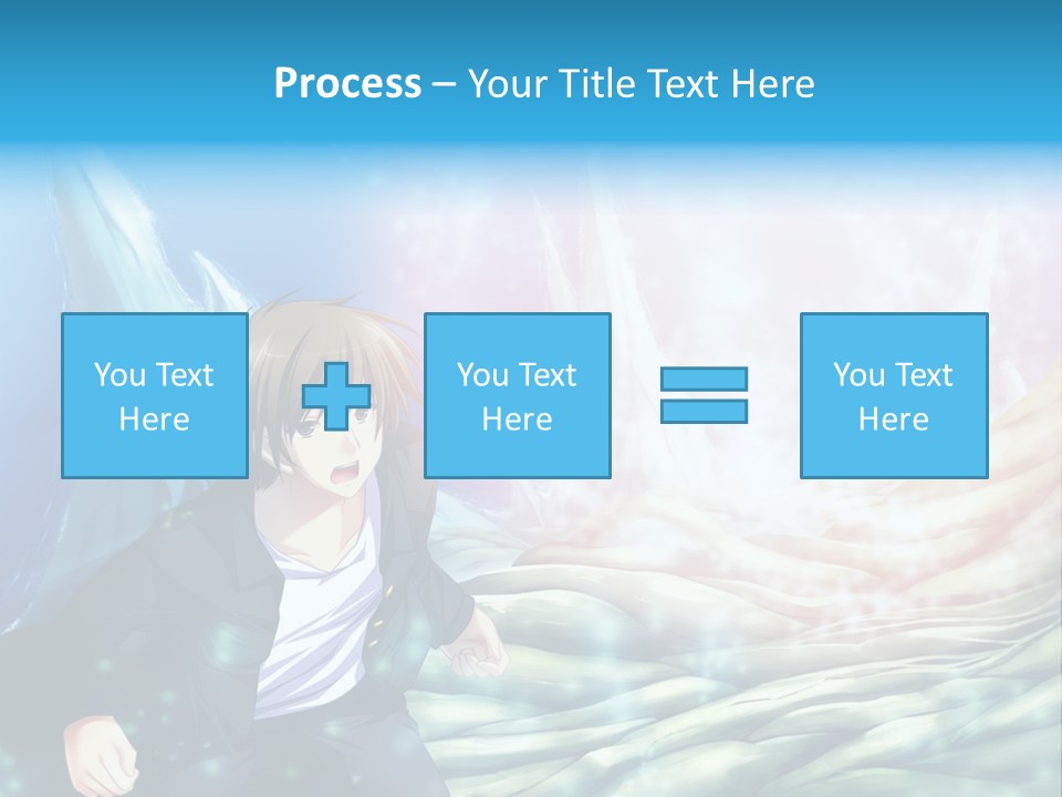 A Man In A Suit Is Standing In Front Of A Blue Background PowerPoint Template
