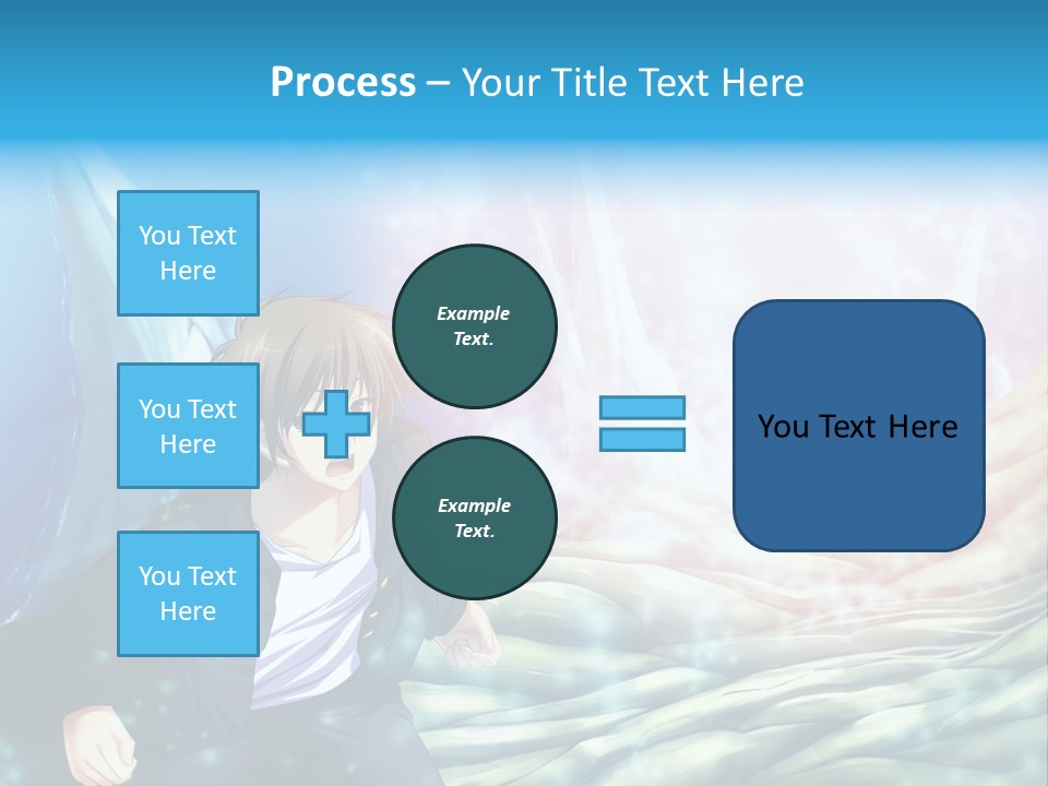 A Man In A Suit Is Standing In Front Of A Blue Background PowerPoint Template