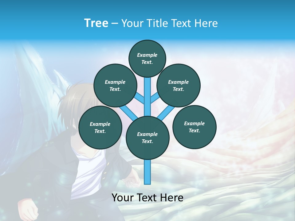 A Man In A Suit Is Standing In Front Of A Blue Background PowerPoint Template