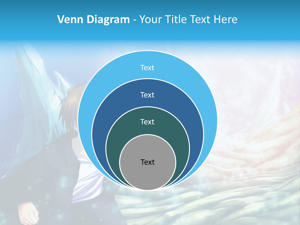 A Man In A Suit Is Standing In Front Of A Blue Background PowerPoint Template