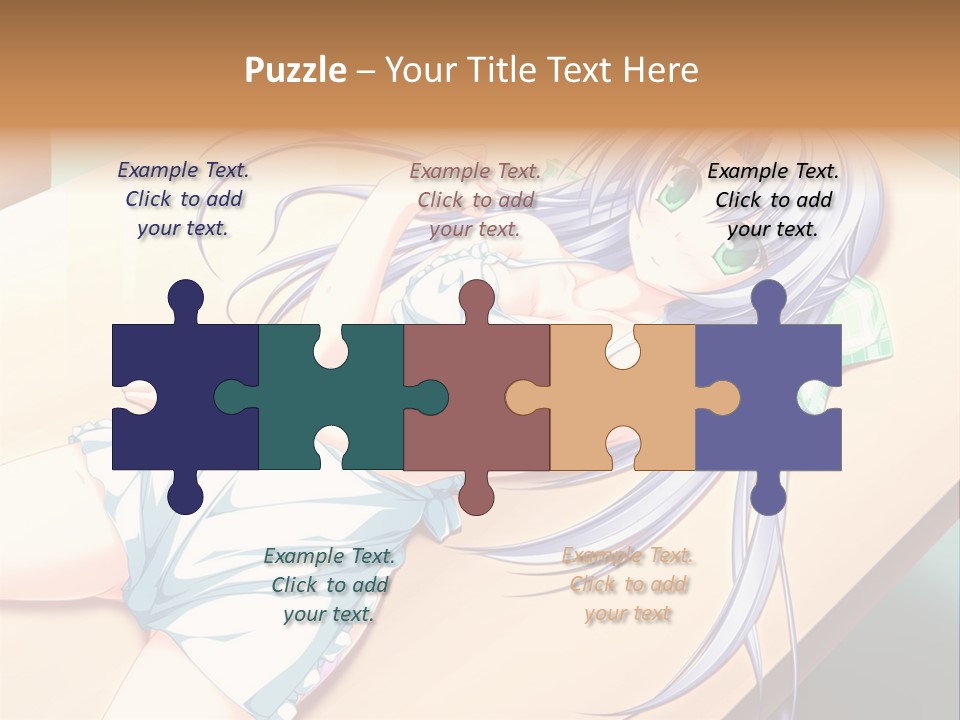 A Woman Laying On Top Of A Wooden Table PowerPoint Template