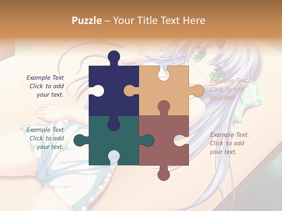 A Woman Laying On Top Of A Wooden Table PowerPoint Template