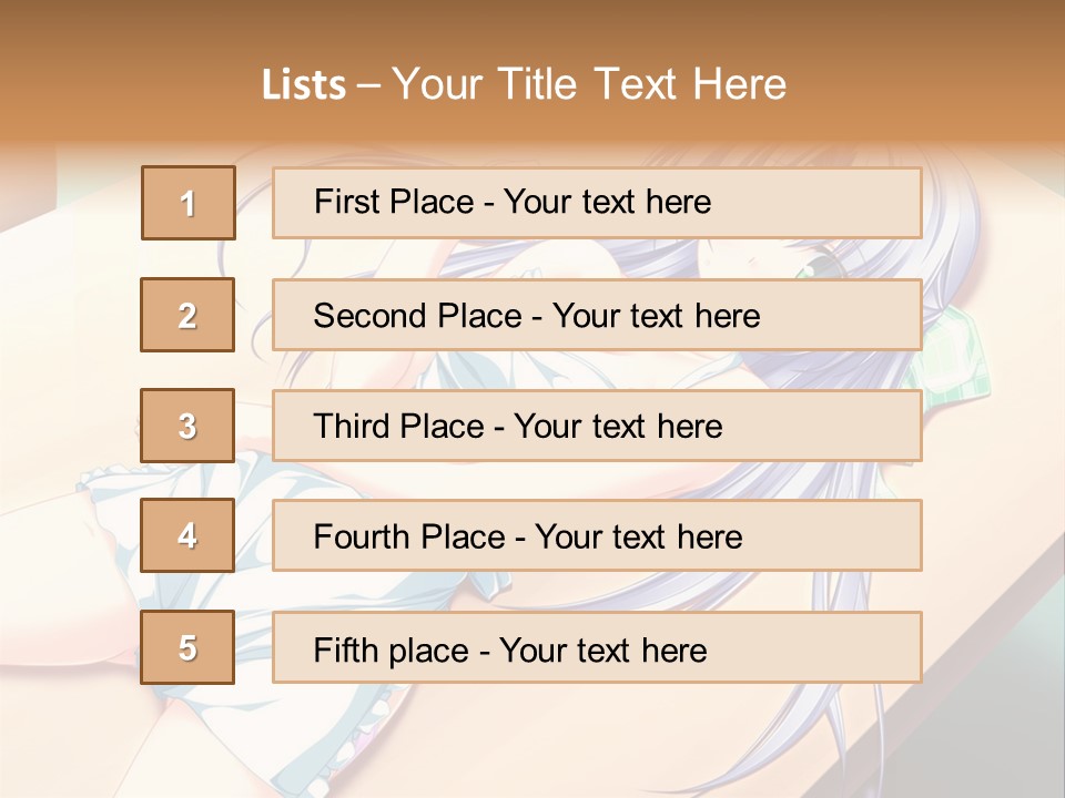 A Woman Laying On Top Of A Wooden Table PowerPoint Template