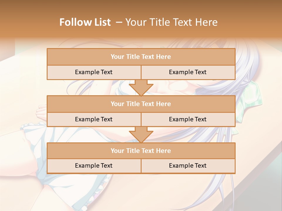 A Woman Laying On Top Of A Wooden Table PowerPoint Template