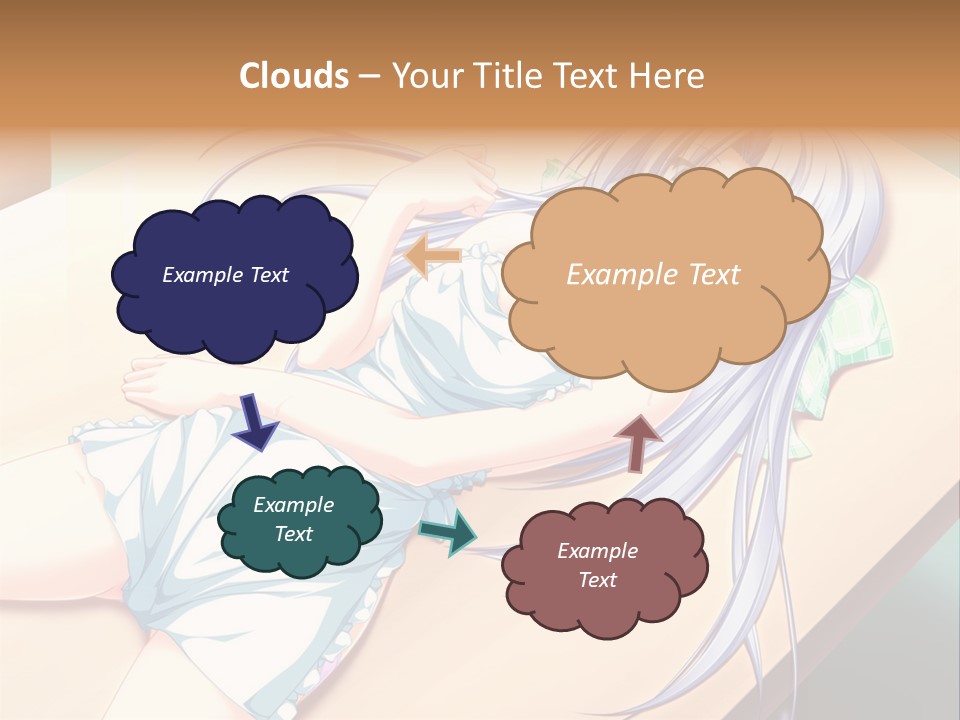 A Woman Laying On Top Of A Wooden Table PowerPoint Template