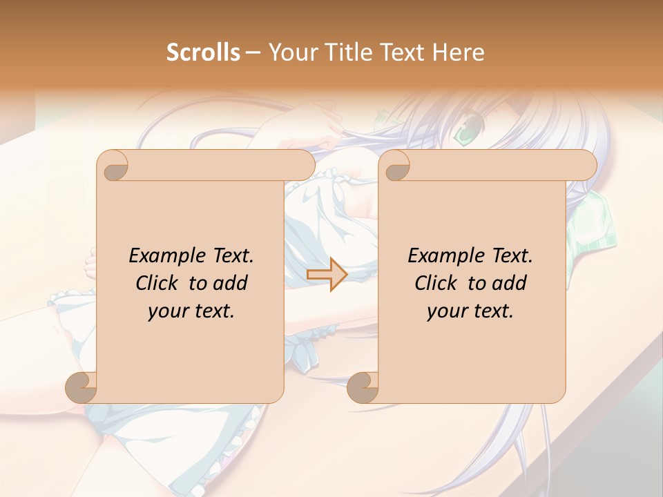 A Woman Laying On Top Of A Wooden Table PowerPoint Template