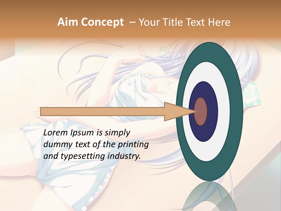 A Woman Laying On Top Of A Wooden Table PowerPoint Template