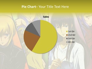 A Group Of Anime Girls With Different Colored Hair PowerPoint Template